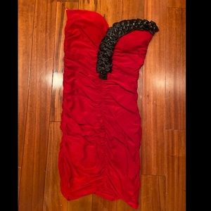 Red formal dress
